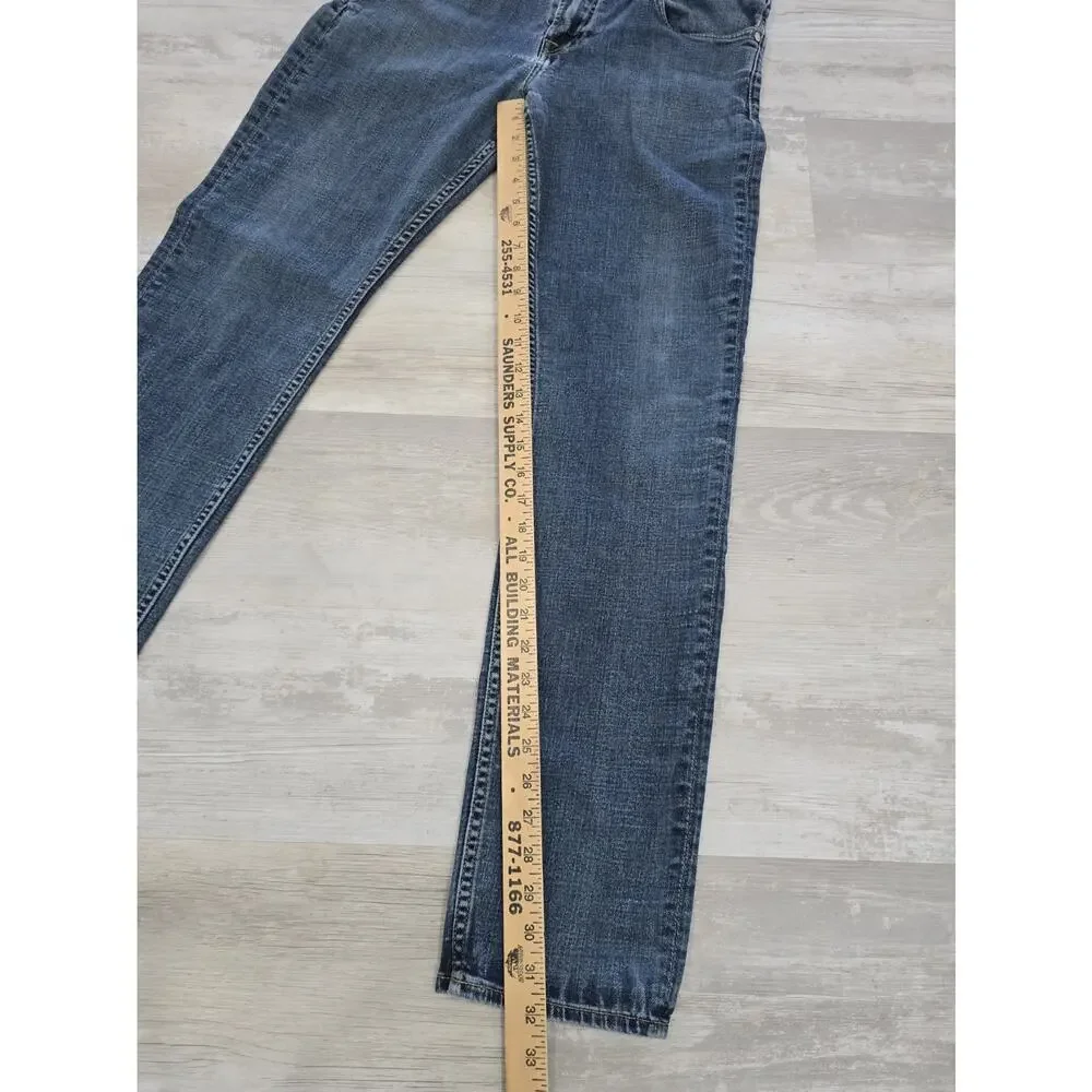 7 For All Mankind Men's Slimmy Tapered Jeans Size 34 Med Wash Stretch Denim